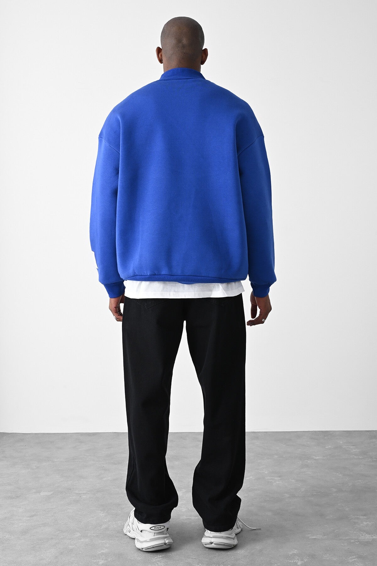 Vizon Kart Detaylı Oversize Sweatshirt