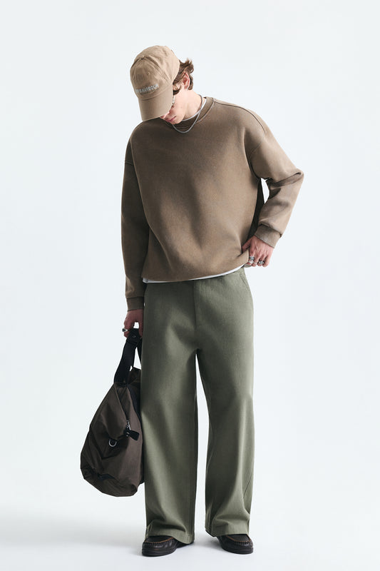 Basic Oversize Yıkamalı Sweatshirt