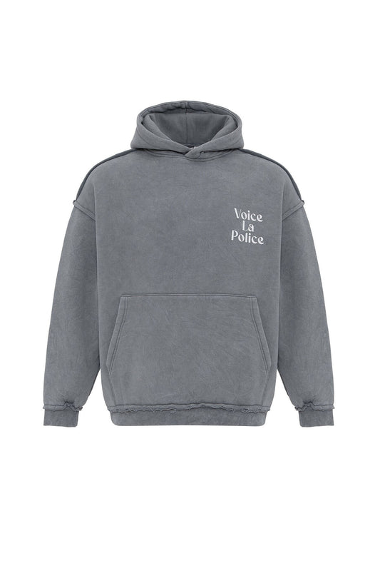 Arka Baskılı Oversize Kapüşonlu Sweatshirt