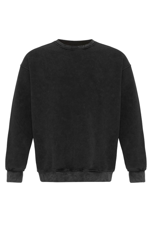 Yıkamalı Basic Oversize Sweatshirt