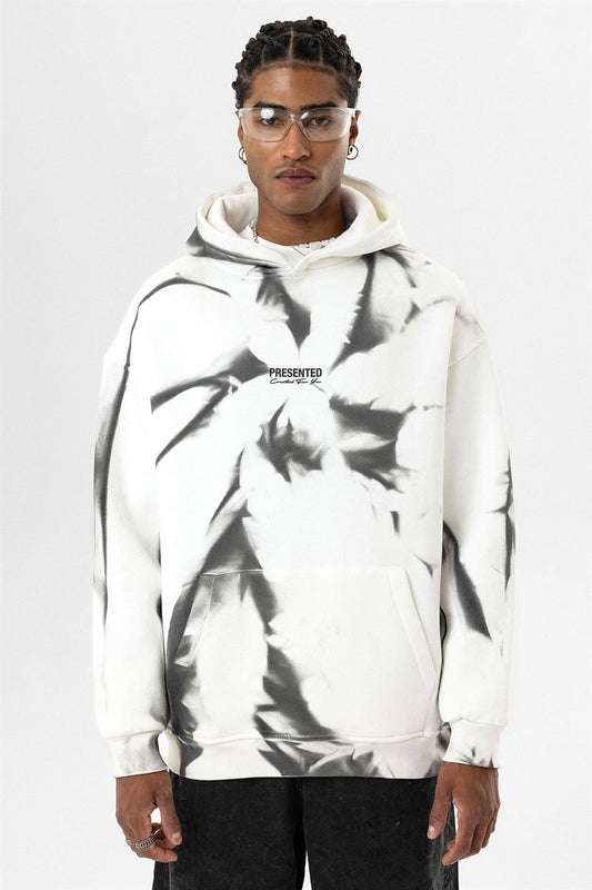 Renk Detaylı Kapüşonlu Oversize Sweatshirt