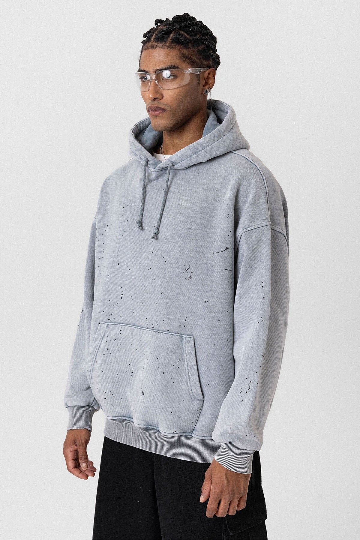 Premıum Yıkamalı Kapüşonlu Oversize Sweatshirt