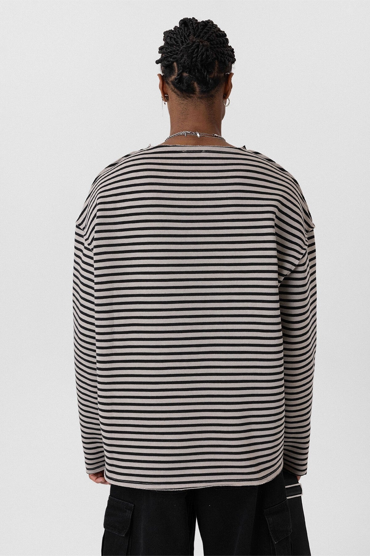 Yaka Detaylı Oversize Sweatshirt