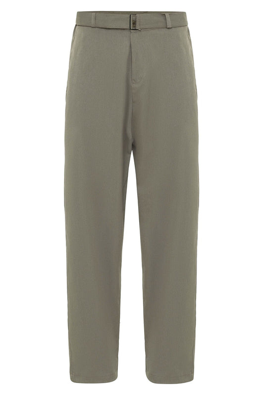 Kemerli Baggy Kumaş Pantolon