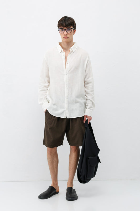 Basic Keten Oversize Gömlek
