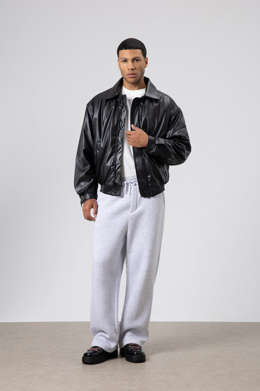Basic Suni Deri Oversize Ceket