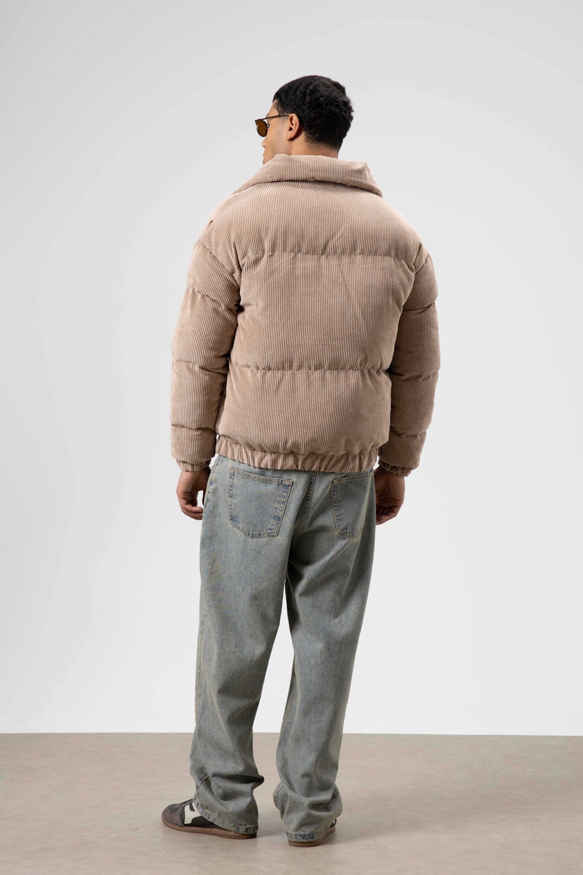 Oversize Kadife Şişme Mont