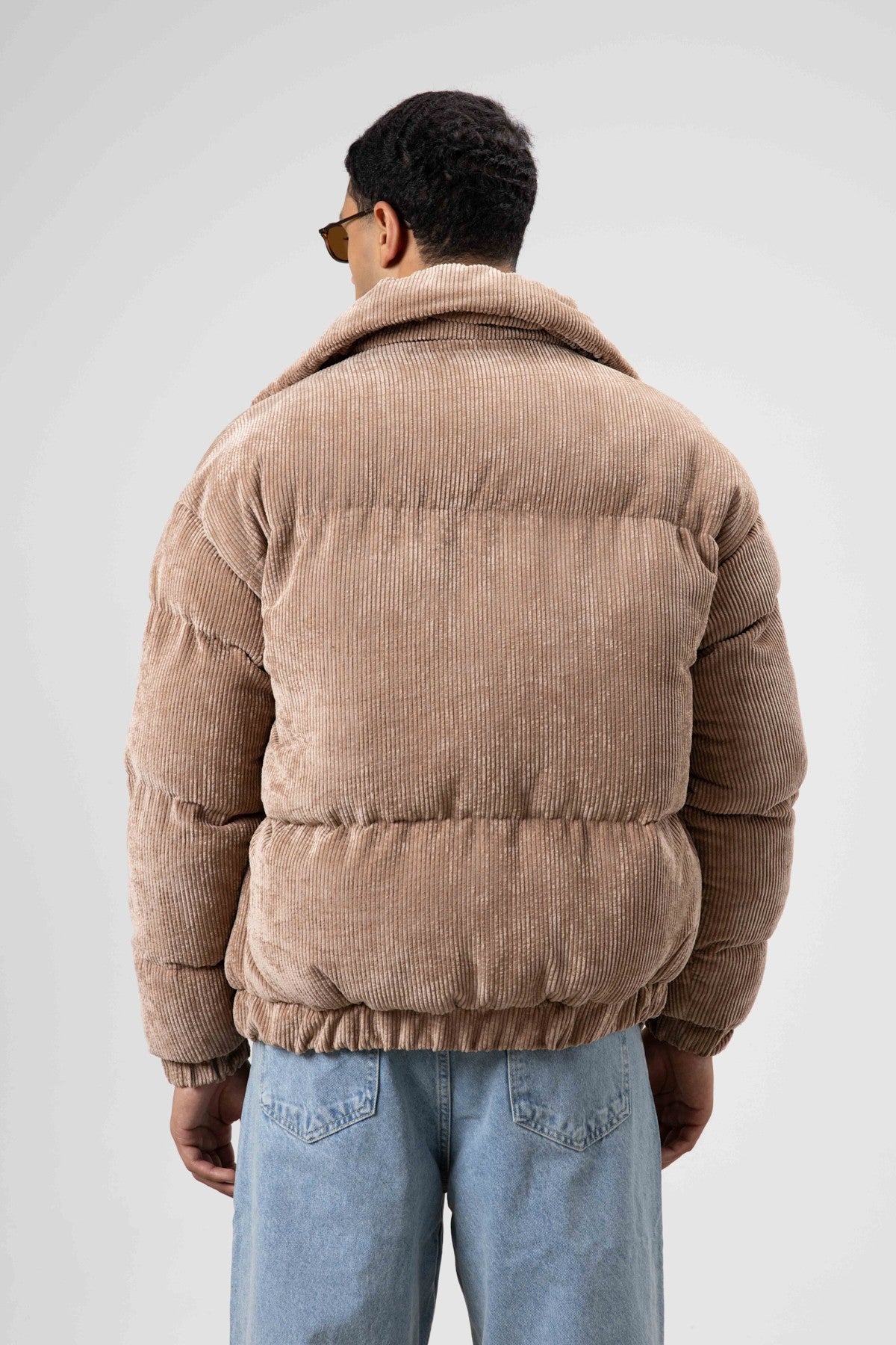 Oversize Kadife Şişme Mont