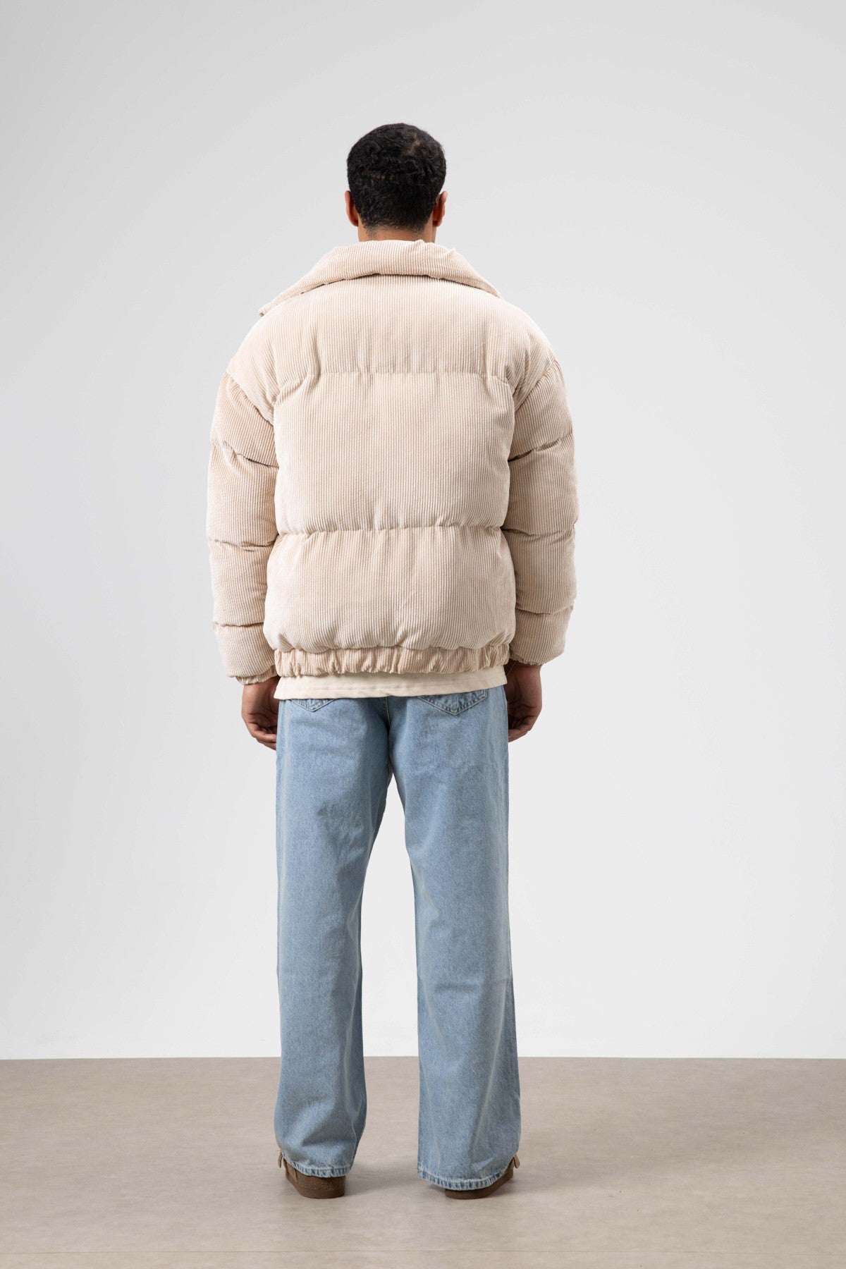 Oversize Kadife Şişme Mont