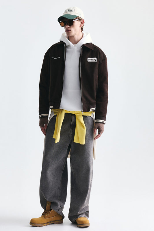 Boxy Fit Baskılı Mont