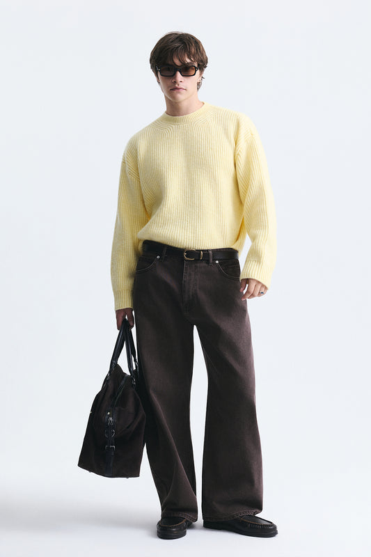 Oversize Fitilli Triko Kazak