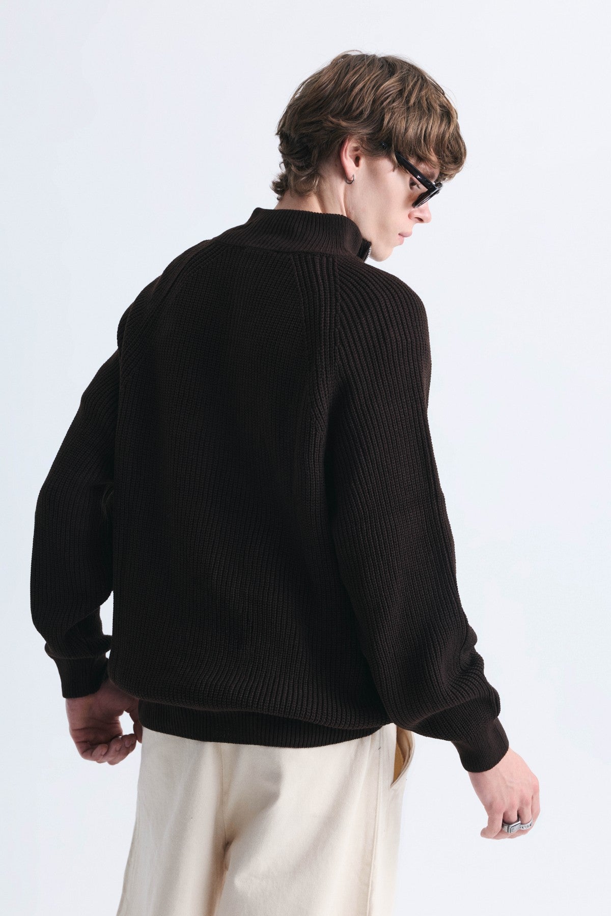 Fermuar Kapama Dik Yaka Sweatshirt