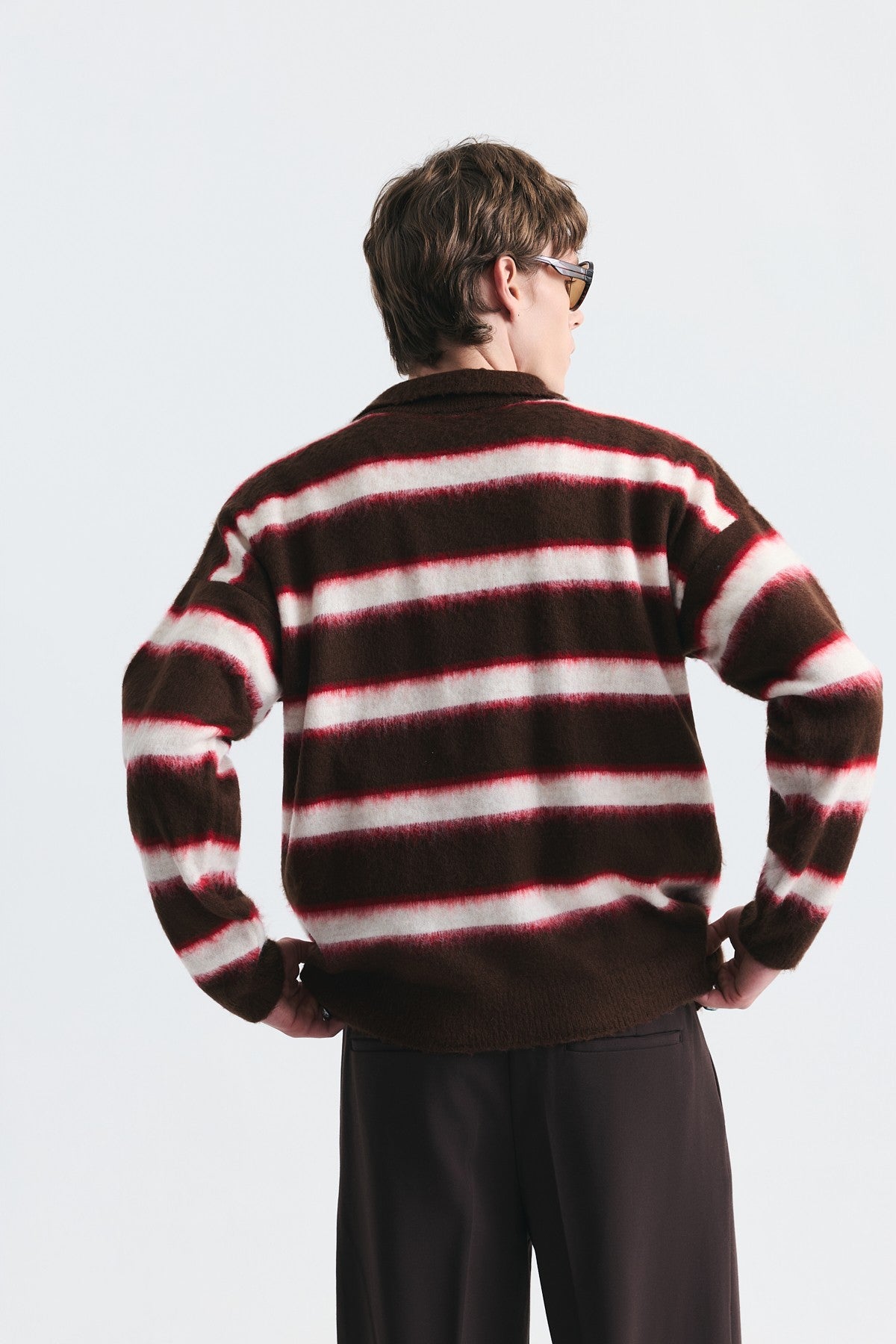 Oversize Blok Renkli Triko Kazak