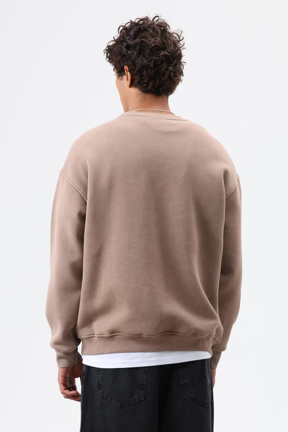 Basic Oversize Yıkamalı Sweatshirt