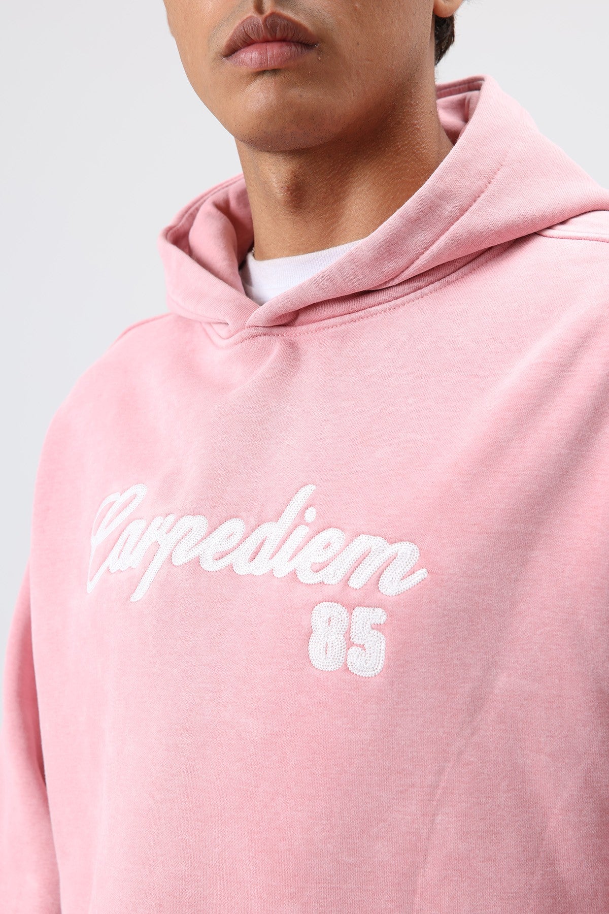 Oversize Baskılı Kapüşonlu Hoodie
