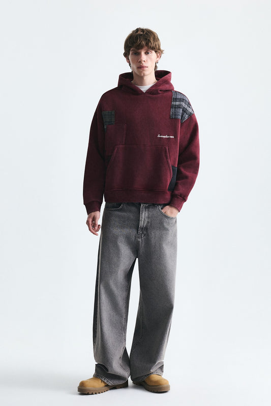 Boxy Fit Yama Detaylı Sweatshirt