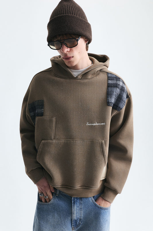 Boxy Fit Yama Detaylı Sweatshirt