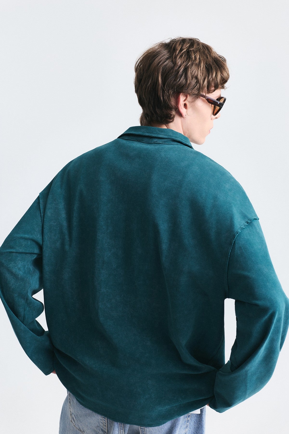 Relax Fit Polo Yaka Sweatshirt