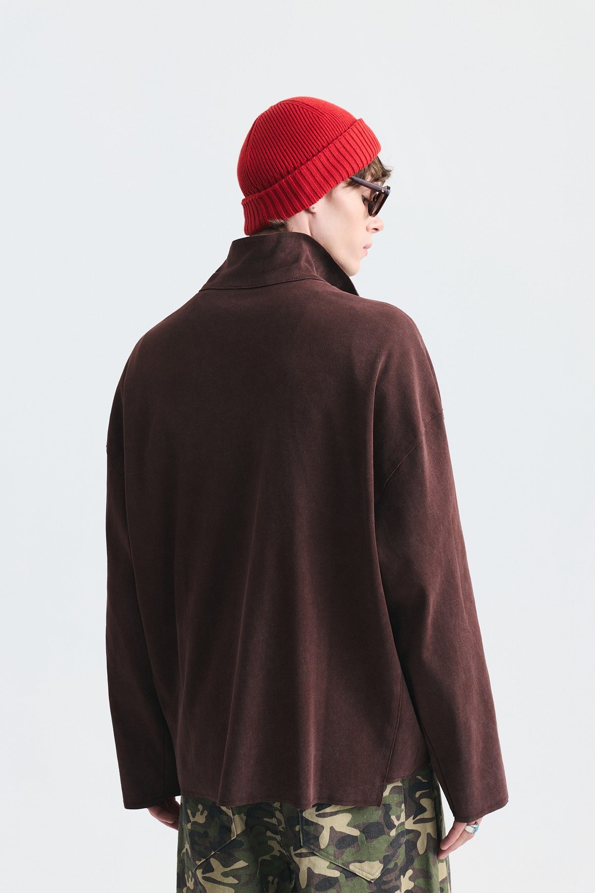Relax Fit Polo Yaka Sweatshirt