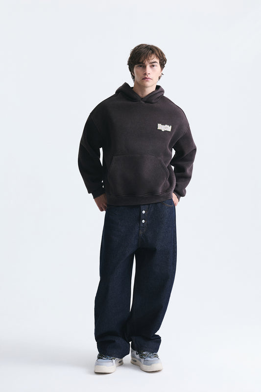 Oversize Sırt Baskılı Sweatshirt