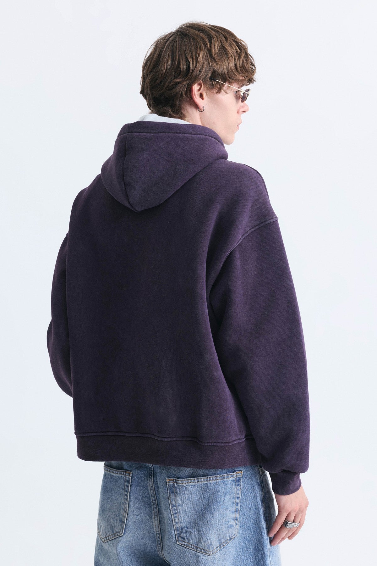 Oversize Baskılı Yıkamalı Sweatshirt