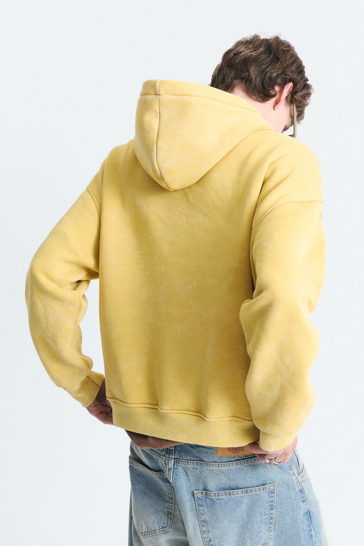 Oversize Baskılı Yıkamalı Sweatshirt