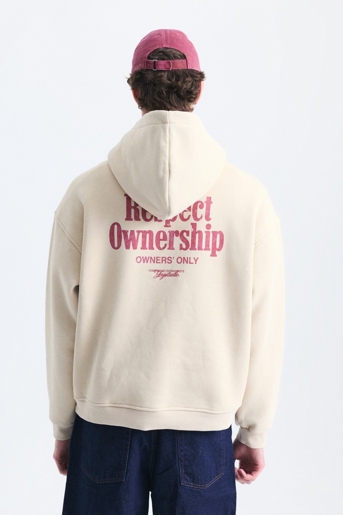 Boxy Fit Yazılı Kapüşonlu Sweatshirt
