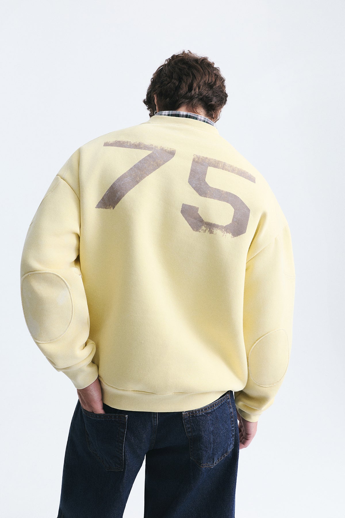 Miami Baskılı Bisiklet Yaka Sweatshirt