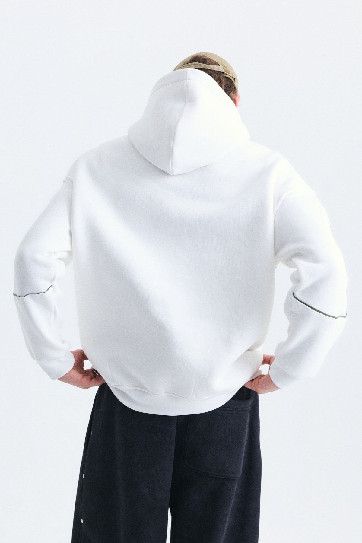 Boxy Fit Baskılı Kapüşonlu Sweatshirt
