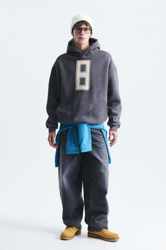 Numara Baskılı Oversize Sweatshirt