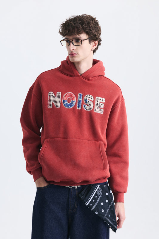 Nakışlı Oversize Kapüşonlu Sweatshirt