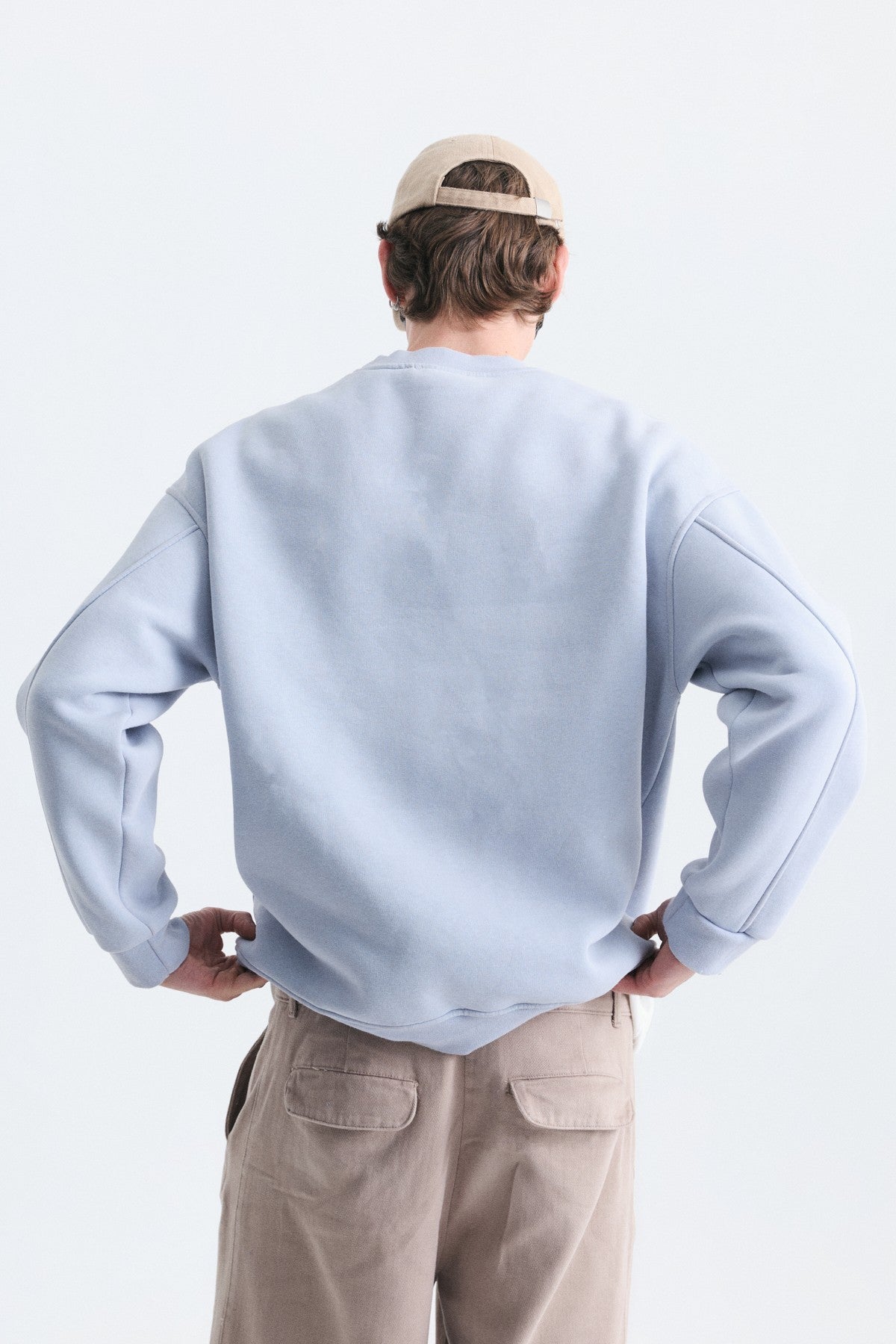 Oversize Bisiklet Yaka Sweatshirt