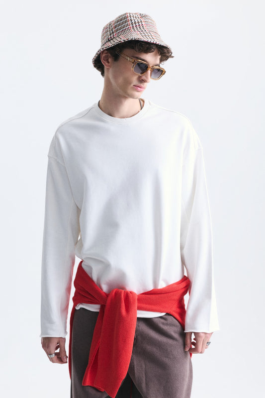 Dikiş Detaylı Oversize Sweatshirt