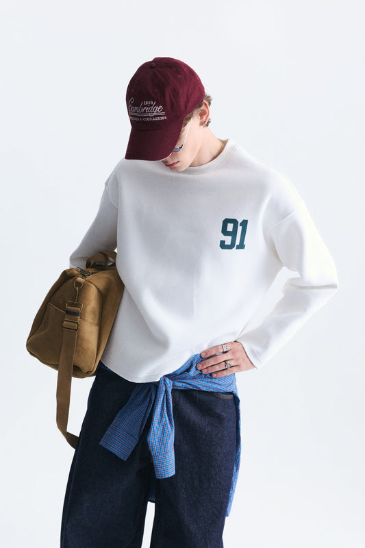 Oversize Baskılı Sweatshirt