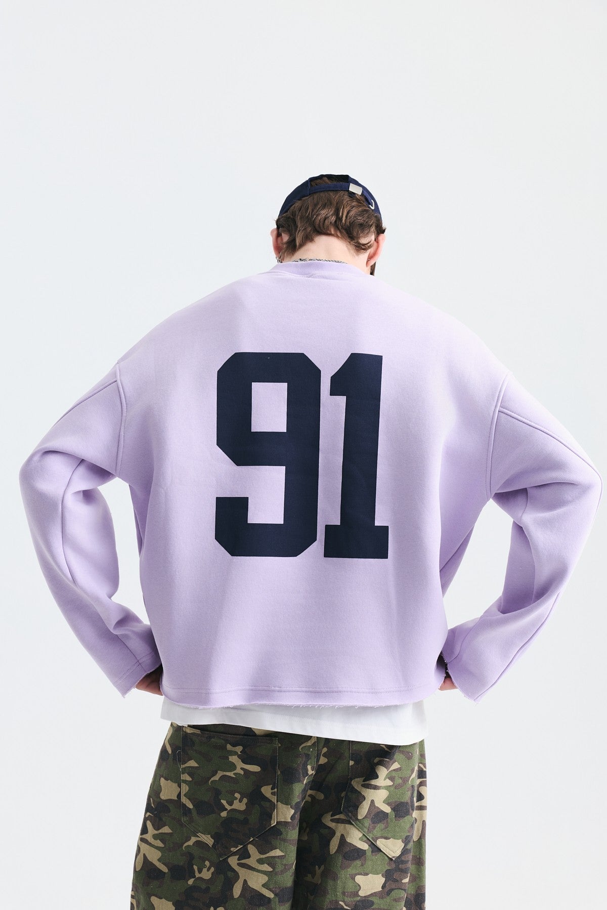 Oversize Baskılı Sweatshirt