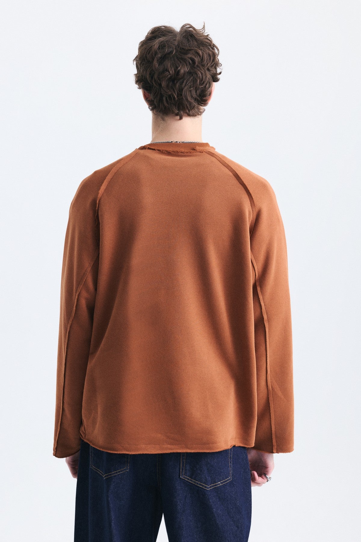 Oversize Rakam Baskılı Sweatshirt