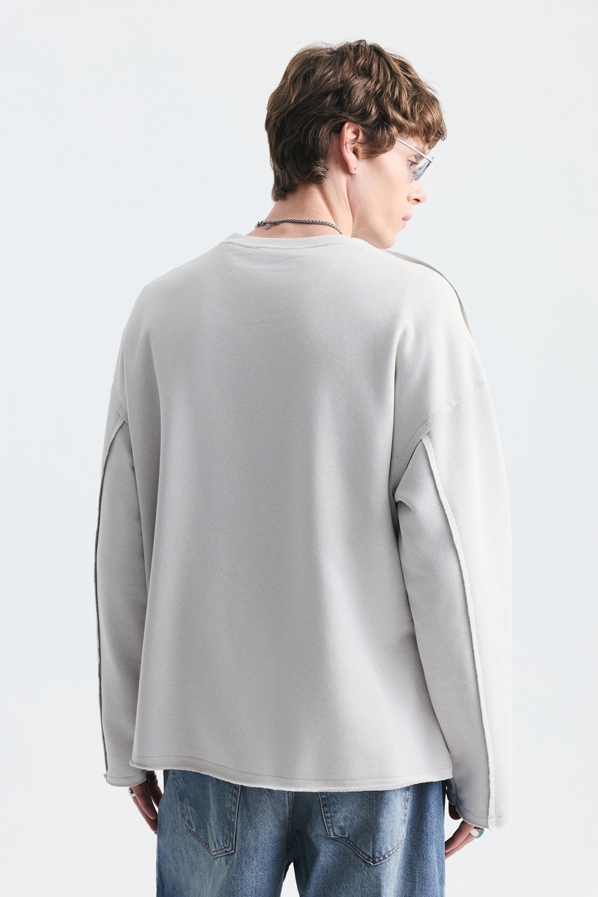Oversize Yazılı Sweatshirt