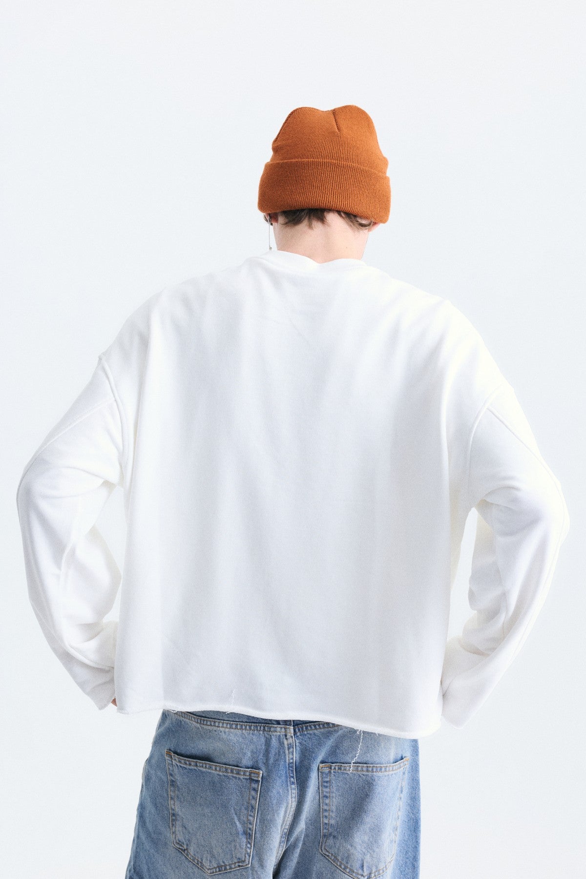 Boxy Fit Yazılı Sweatshirt