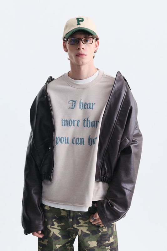 Boxy Fit Yazılı Sweatshirt