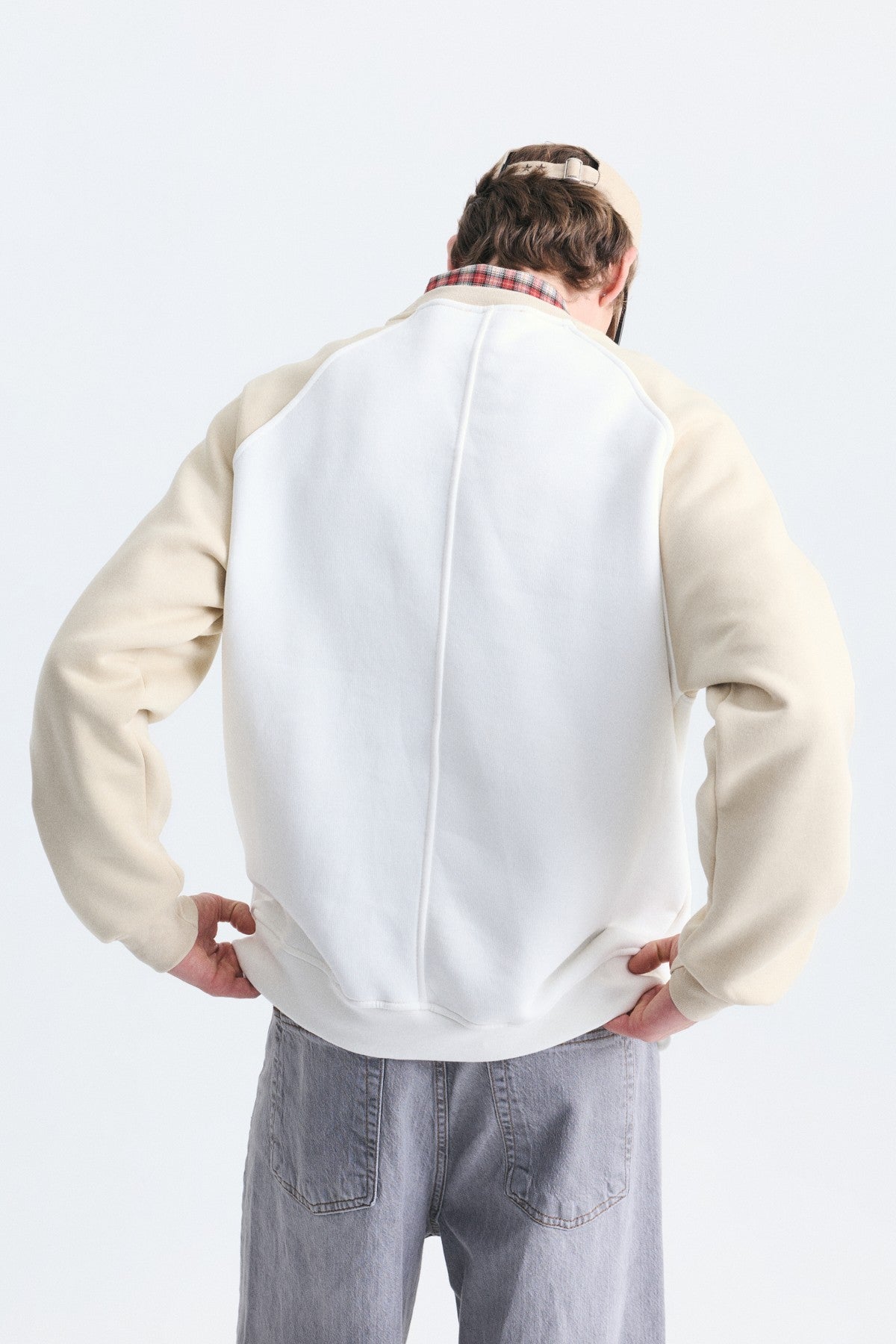 Oversize Renk Bloklu Sweatshirt