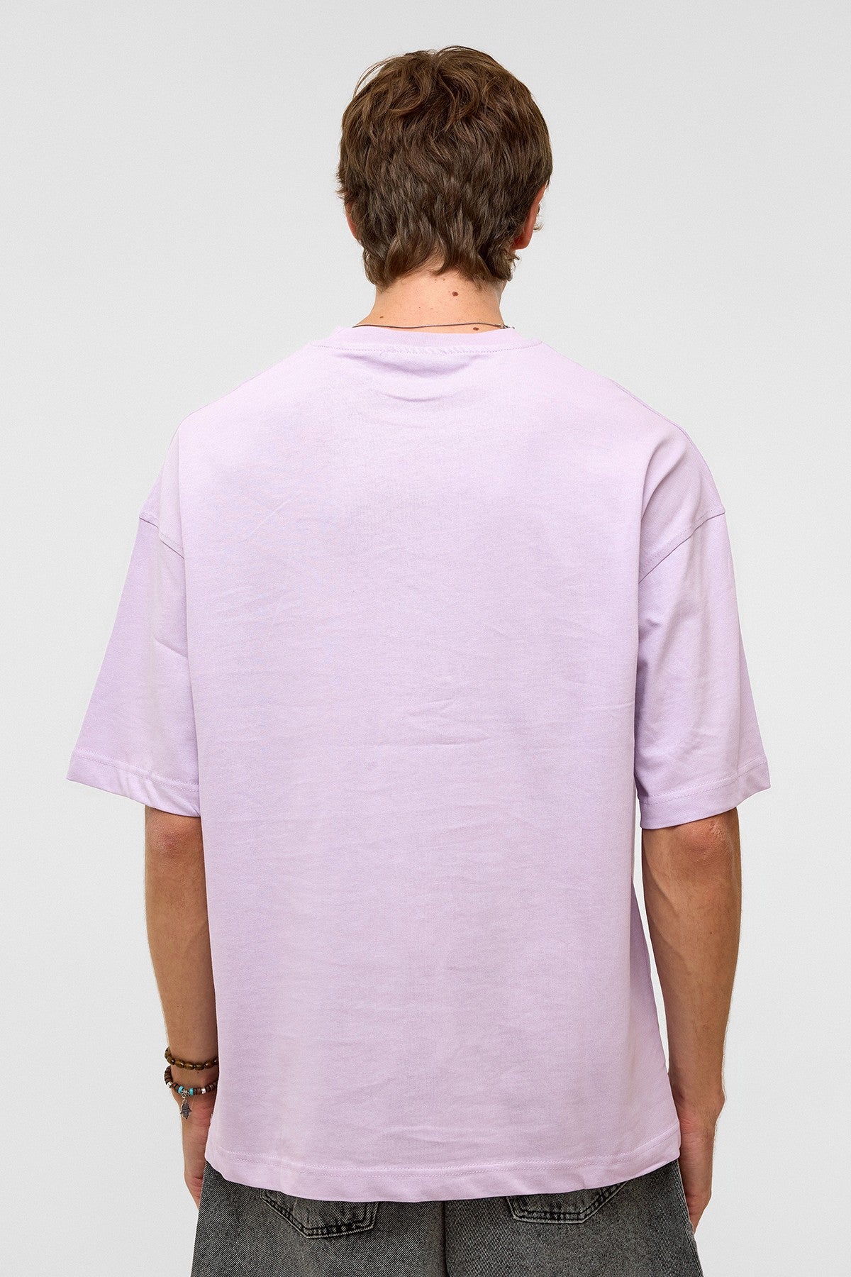 Basic Oversize Bisiklet Yaka Tişört