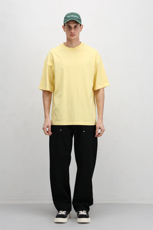 Basic Oversize Bisiklet Yaka Tişört