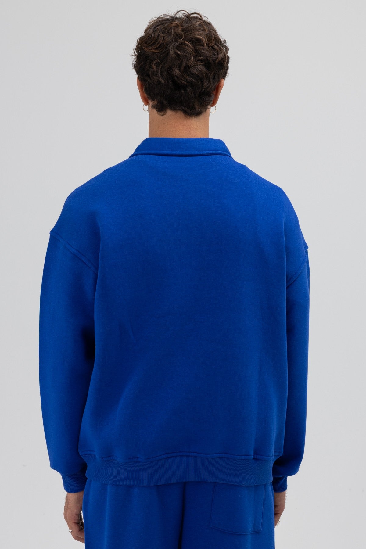 Basic Polo Yaka Sweatshirt