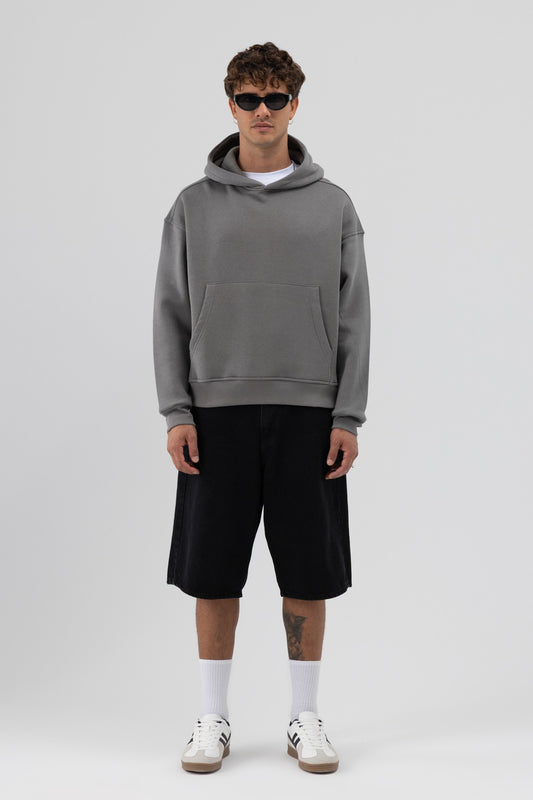 Basic Kapüşonlu Boxy Fit Sweatshirt