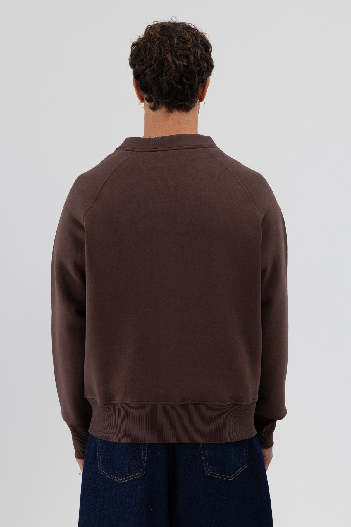 Oversize Düğmeli Sweatshirt