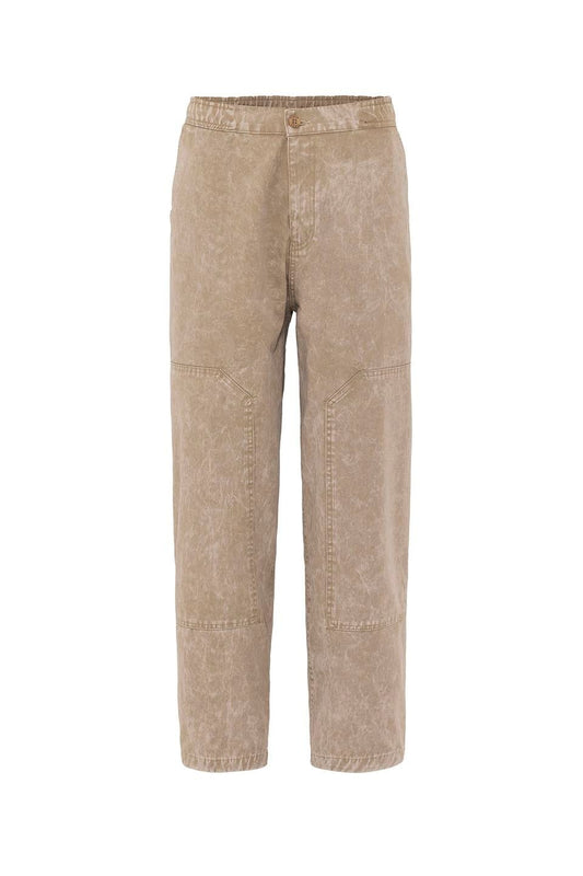 Yıkamalı Baggy Gabardin Pantolon