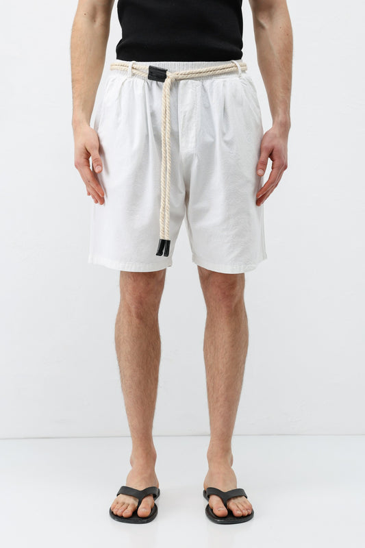Kemerli Oversize Keten Şort