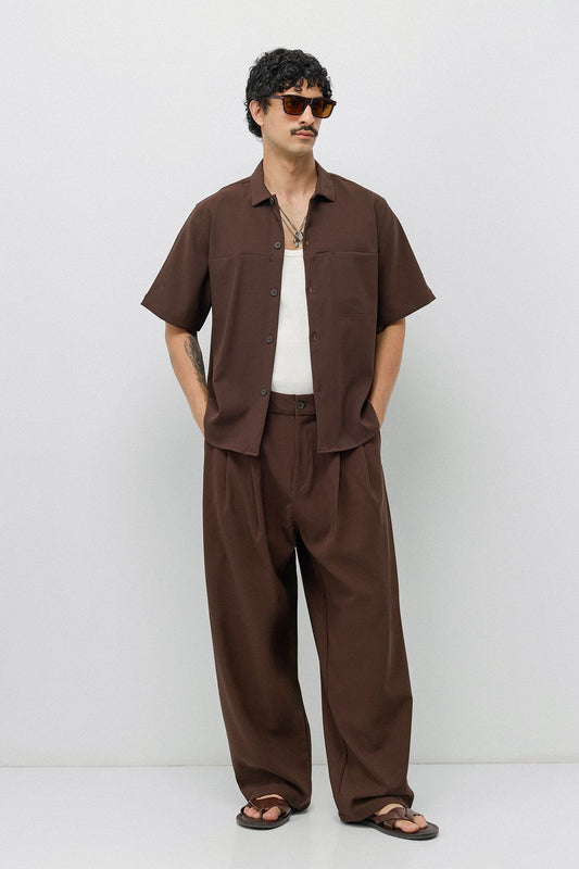 Relaxed Fit Oversize Gömlekli Pantolon Takım