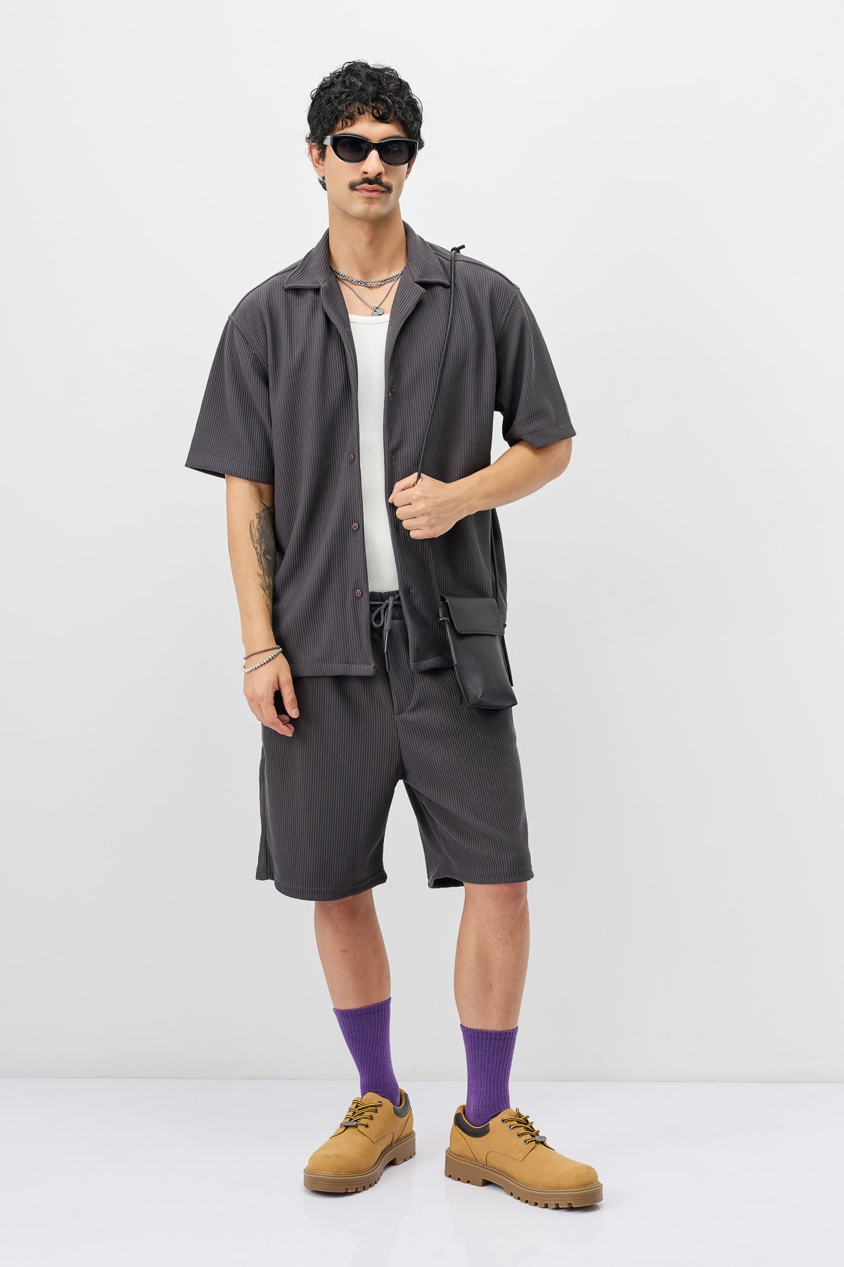 Fitilli Oversize Gömlek