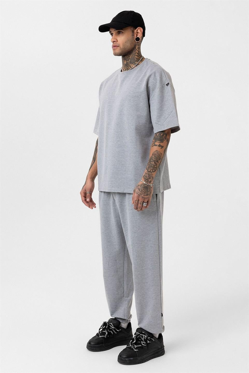 Paça Lastikli Basic Oversize Eşofman Takımı